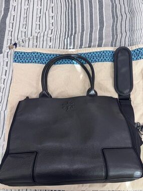 Tory Burch Black Logo Tote Bag